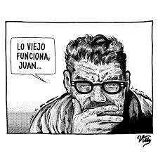 Man with glasses and thought bubble illustration.